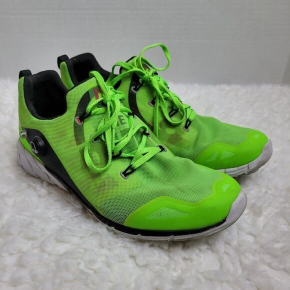 Reebok ZPump Fusion 2.0 Men's Shoes Size 9.5 Green And Black Running - Picture 1 of 10